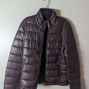 GUESS Burgundy leather Jacket
